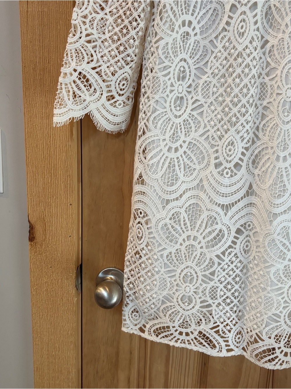 🆕 Sezane Sarah Crochet Ivory Dress Sz 40 - Picture 10 of 15